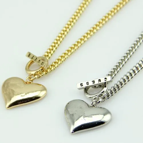 

Korean 18K Gold Plated Letter Fashion Jewelry Heart G Pendant Africa Necklace For Women