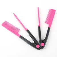 

Professional foldable plastic hair salon straightening comb Innovative Clip-Type Hair Comb