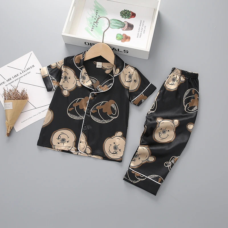 

2020 new Children's clothes for girl children Bear head print children's pajamas wholesale kids sets ladies pyjama, Picture