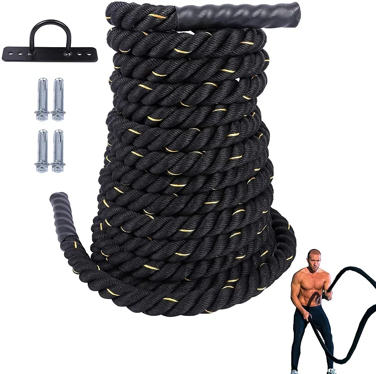 

Gym battle rope Workout Battle Ropes, Black