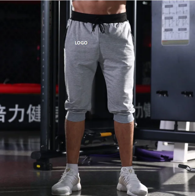 

Multiple Color Oem Custom Mens Blank Cotton Gym Shorts Workout Training Sport Pants, As picture