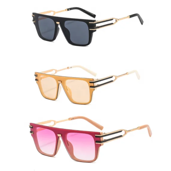 

Wholesale Trendy Gafas De Sol Women Sun Glasses Retro Colorful classic retro Irregular Square frame Leopard Print Sunglasses