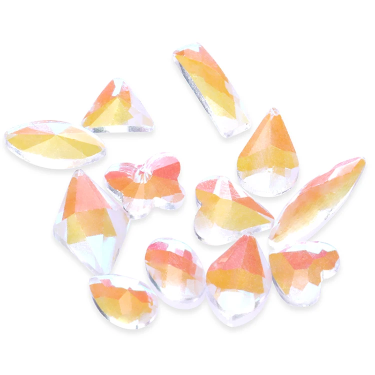 

Transparent Fluorescent Loose Rhinestones Glass Flat Back Fancy Loose Rhinestones