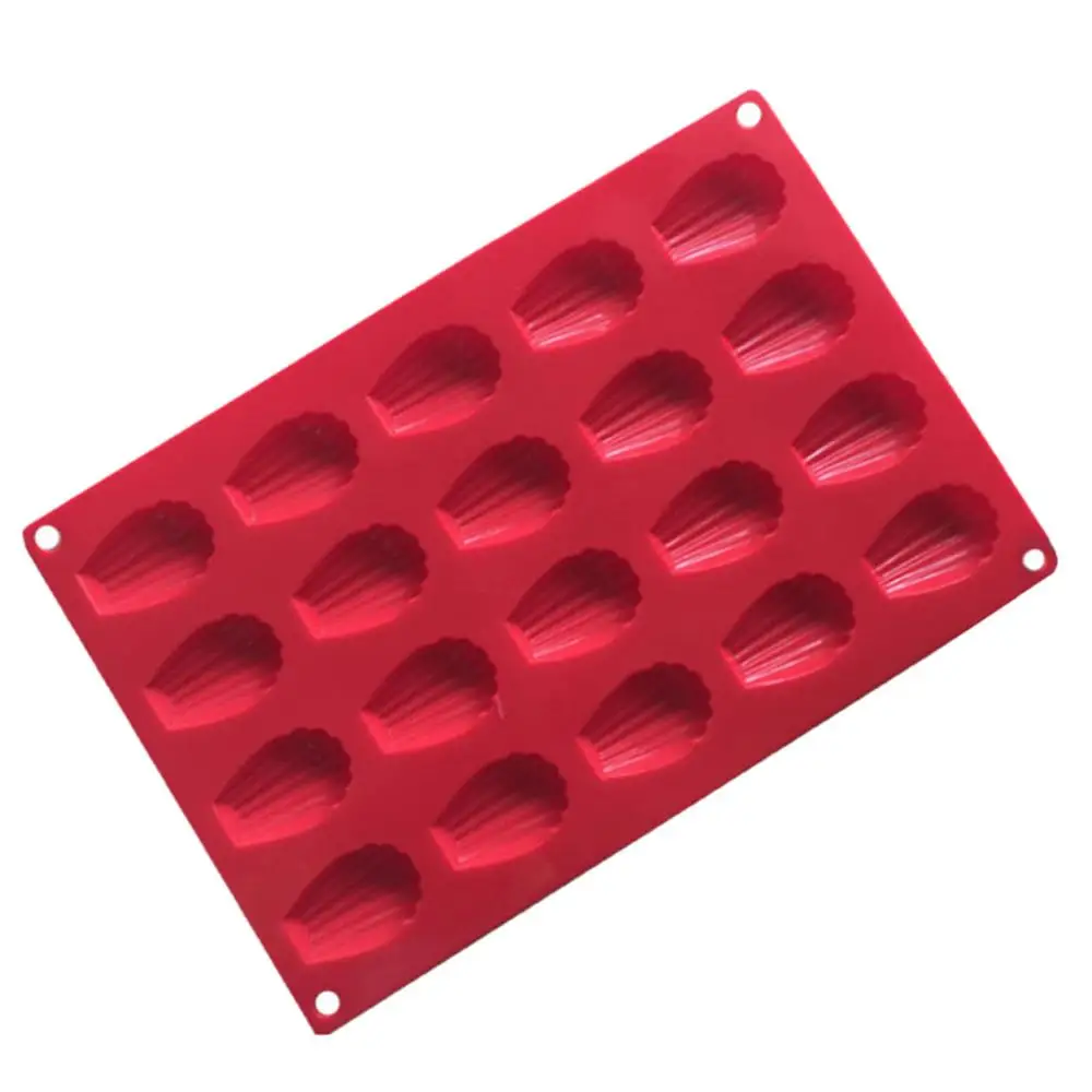 

Silicone Cake Mold Food Grade 20 Madeleine Silicone Cake Mold Shell Cake Bakeware Moldes De Silicona Para Manualidades 3d, Red