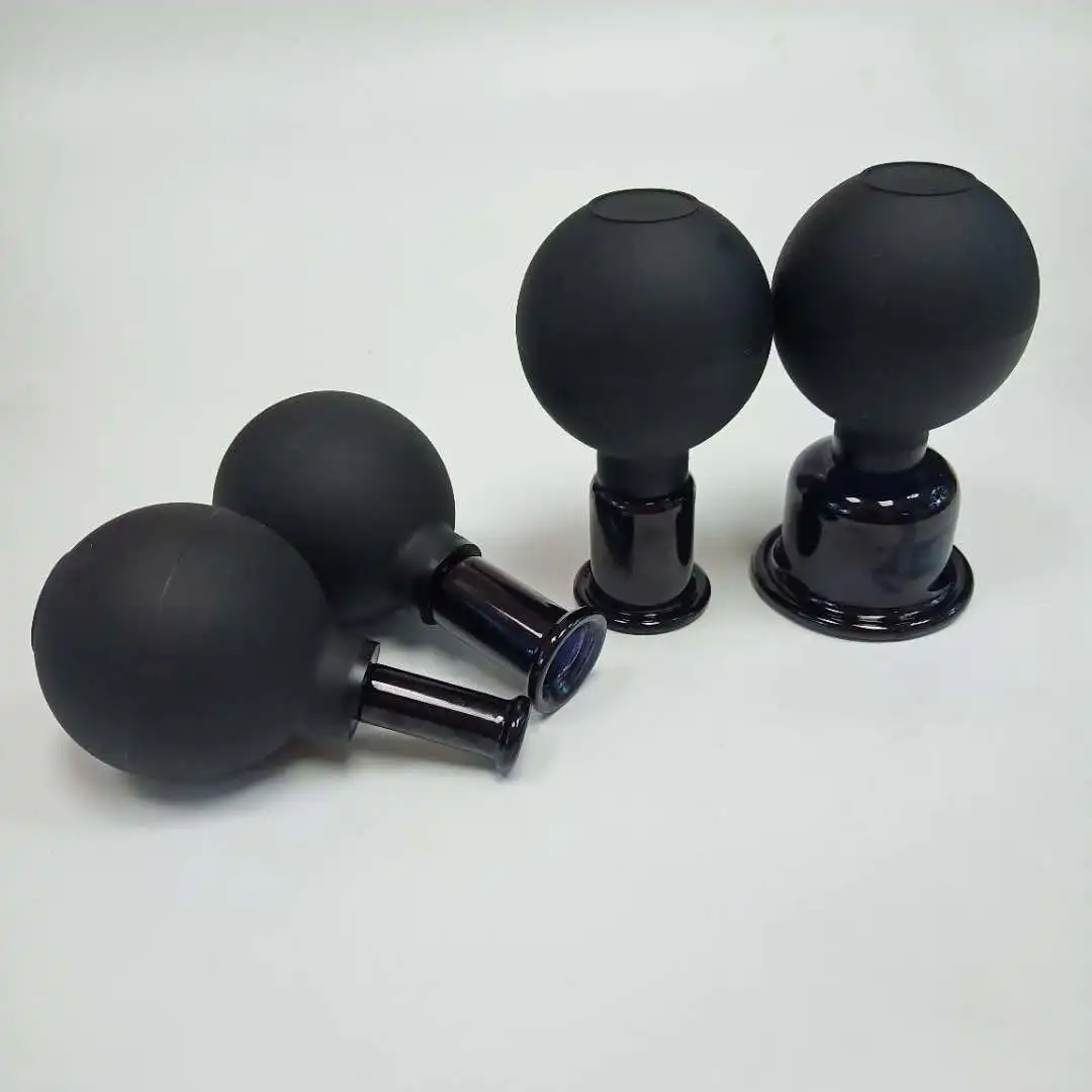 
Personal massager anti cellulite glass vacuum suction Cupping Cups with glass cup and rubber/silicone/pvc bulb 