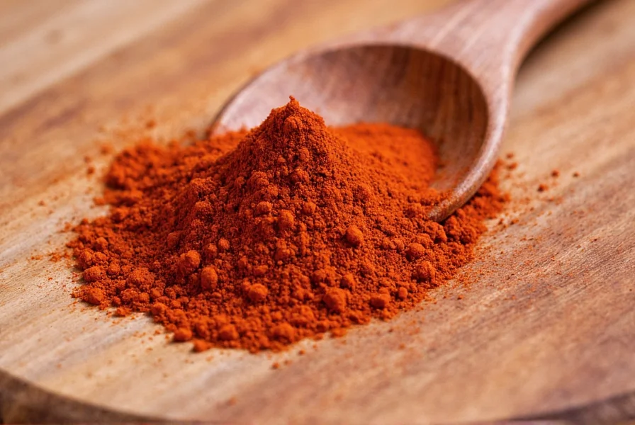 Spice rack with Sichuan chili powder bottle