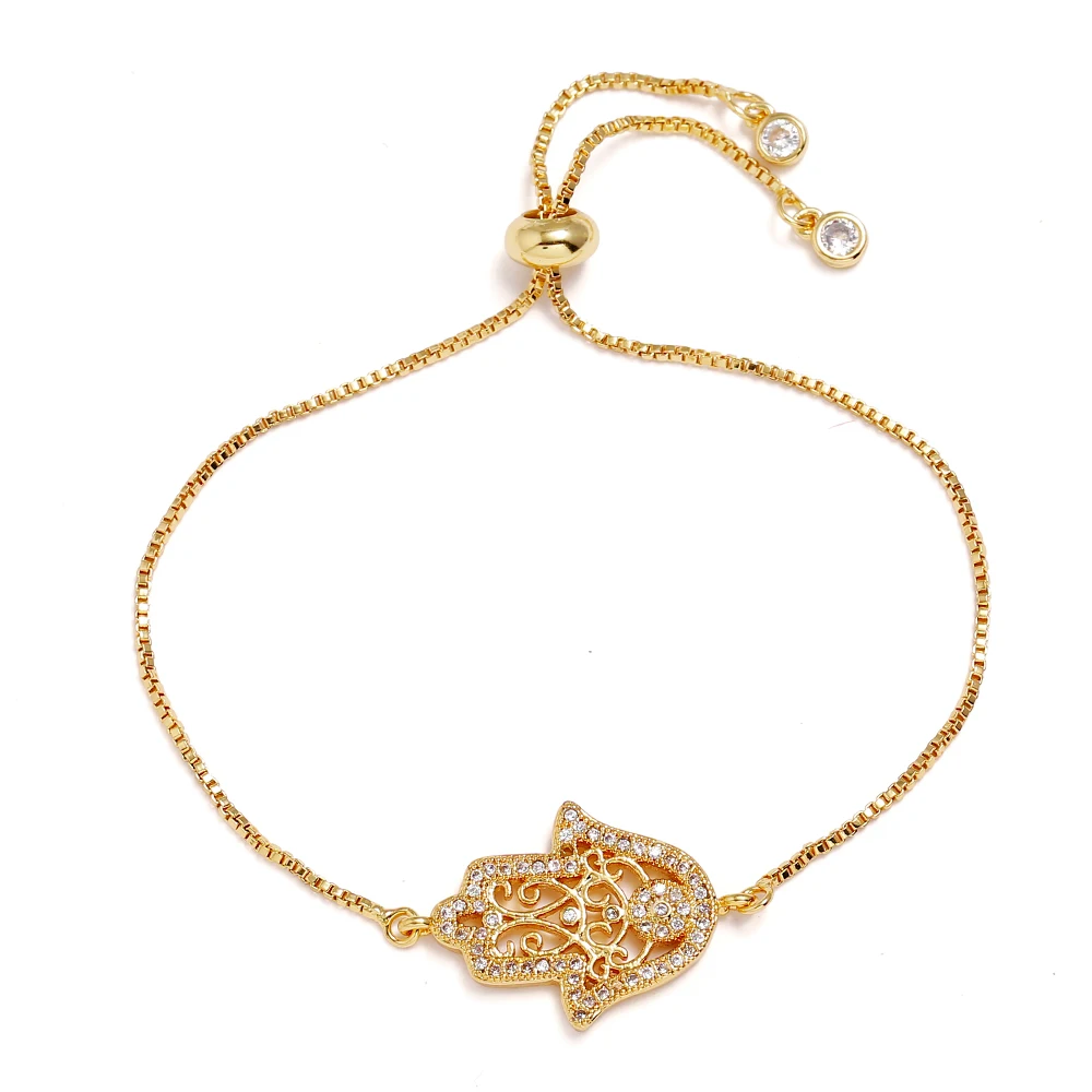 

Real Gold Plated zircon diamond girls bracelet hand For women Wholesale NS10175