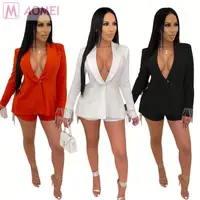 

S2133 fall solid long sleeve tassel back blazer suit Piece 2 Pieces Sets Womens Clothing Sexy