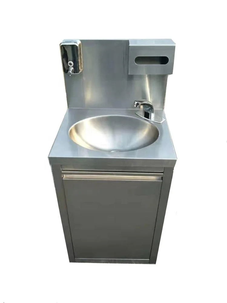 Hospital Foot Pedal Operated Hand Washing Sink Commercial Stainless