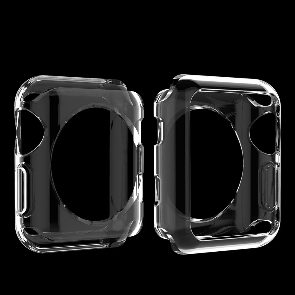 

Ultra Thin Transparent Clear Tpu Case for Apple Watch 4 Soft Back Cover, As pictures shows