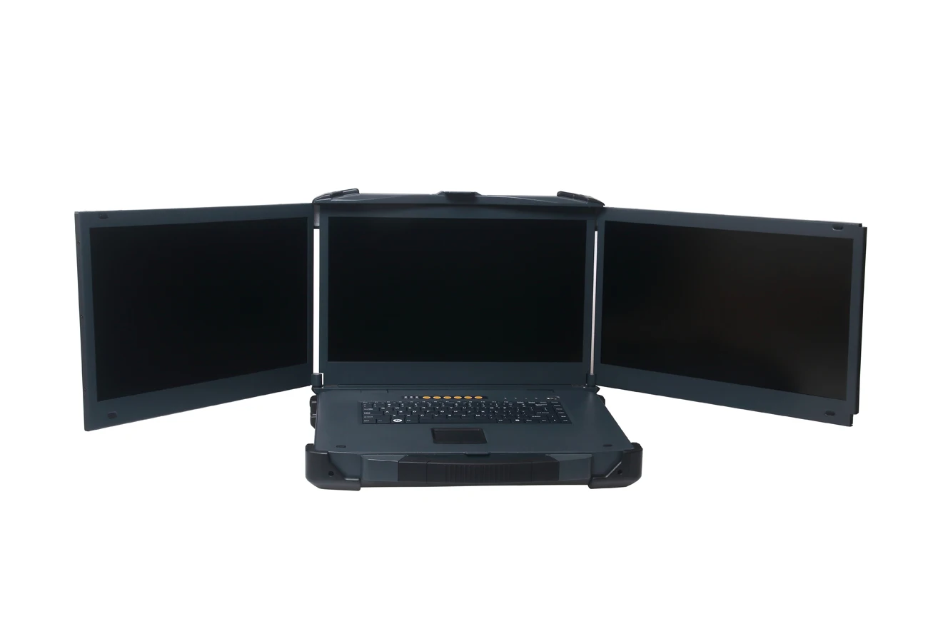 All In One 17.3 Inch Multiscreen Industrial Portable Computer Support