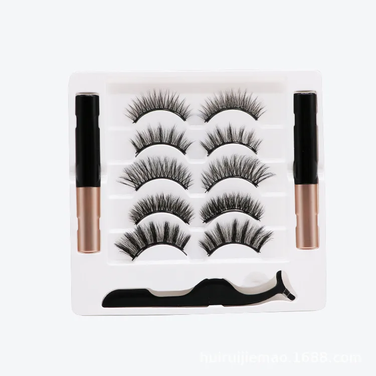 

MOQ 3 Sets Lashes 3d Custom Magnetic Eyelashes 25 Mm 3d Mink Eyelash With Magnetic Box Vendors Eyelashes