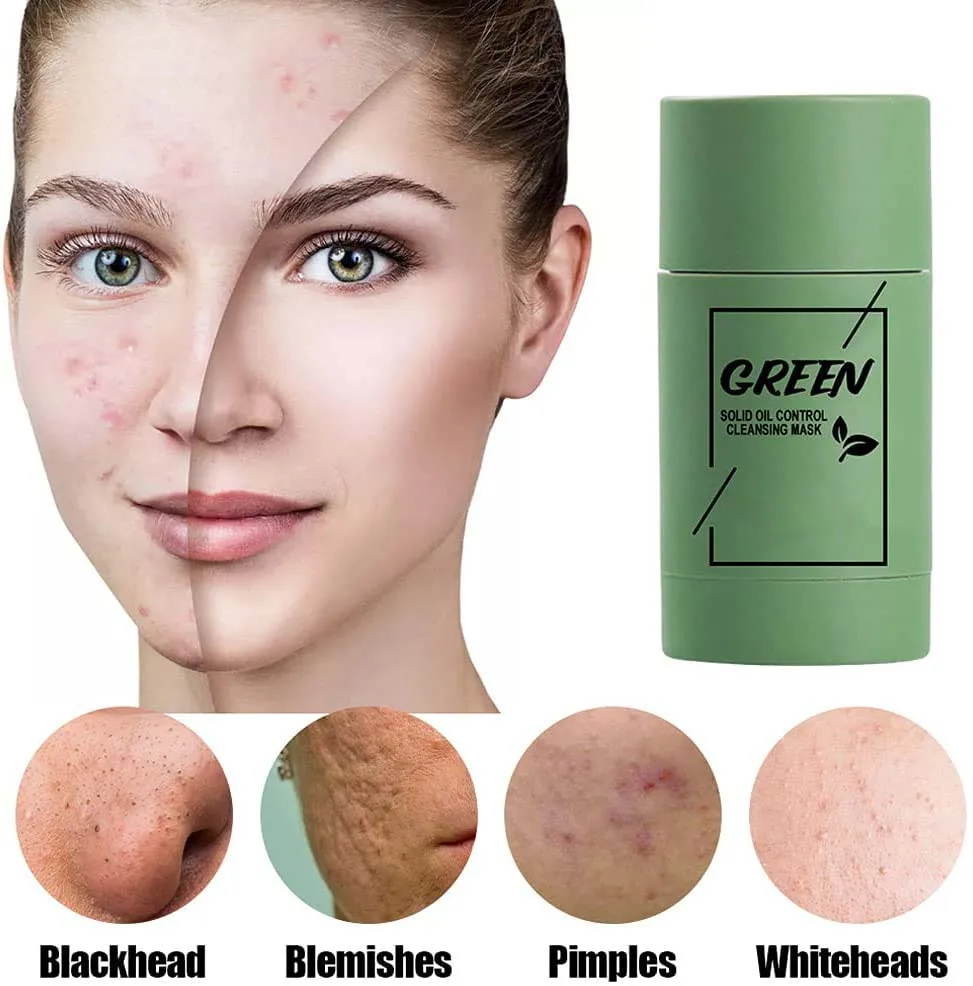 

Private label beauty skin stick clay mask facial eggplant deep cleansing vegan green tea mask stick, Customized color