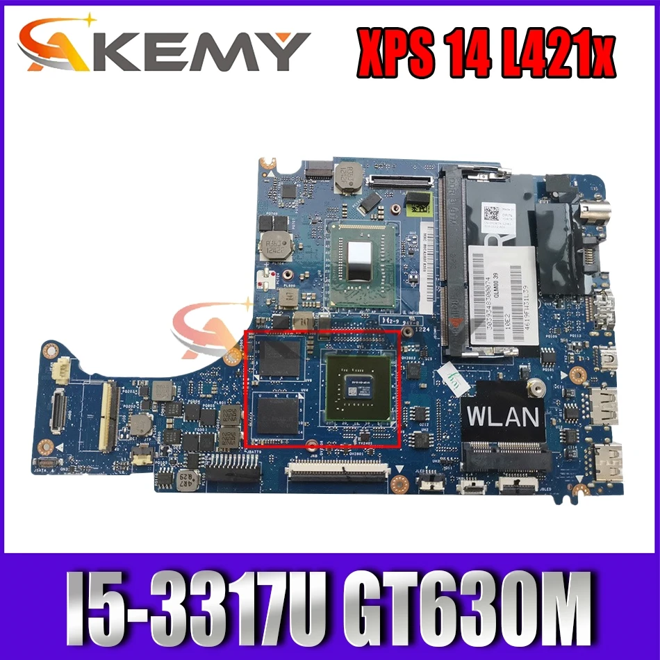 

Akemy 0671W2 0671W2 671W2 QLM00 LA-7841P For Dell XPS 14 L421x Laptop Motherboard SR0N8 I5-3317U GT630M tested