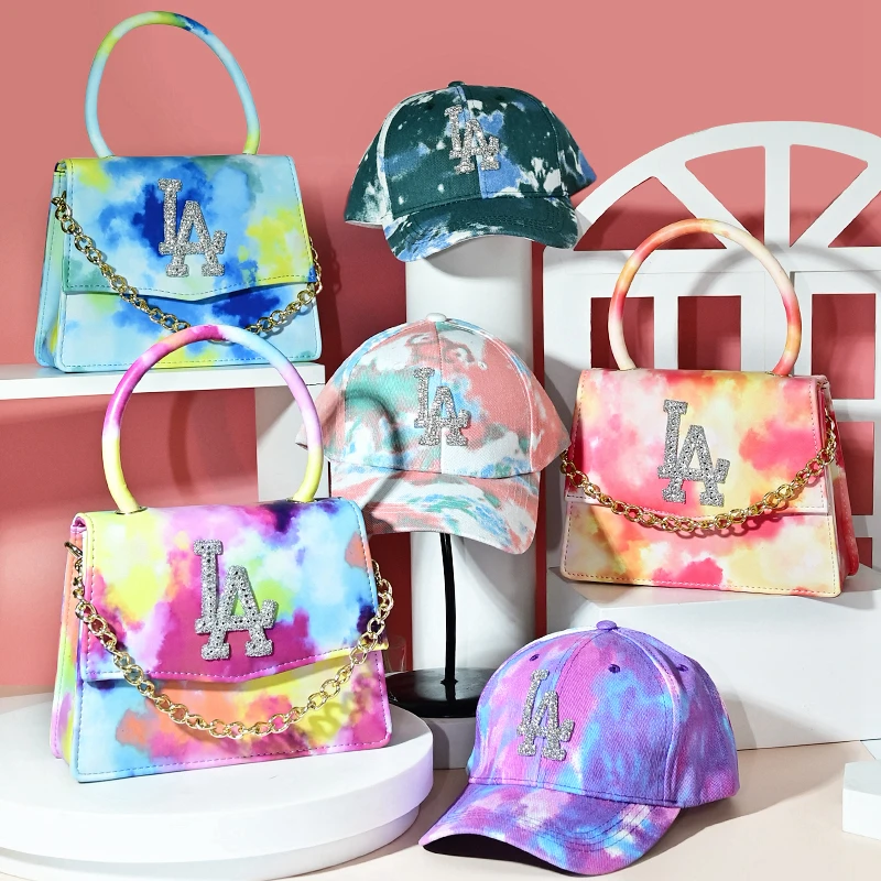 

2021 PU Leather Women Handbags Designer Classic Bags Sets La Purse And Hat Set