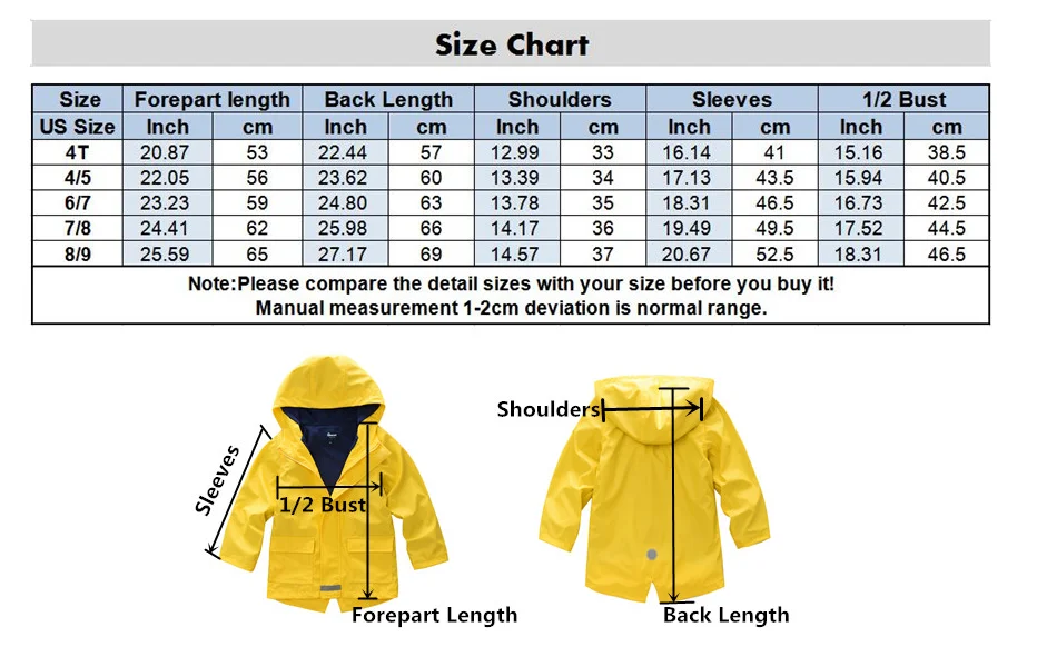 Boys Girls Waterproof Rain Jacket Windproof Fleece Lined Raincoat Buy