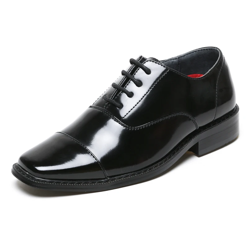 

Fashion Design shiny Black Loafer Shoes Ballroom for boy, Black, other color according by customer request