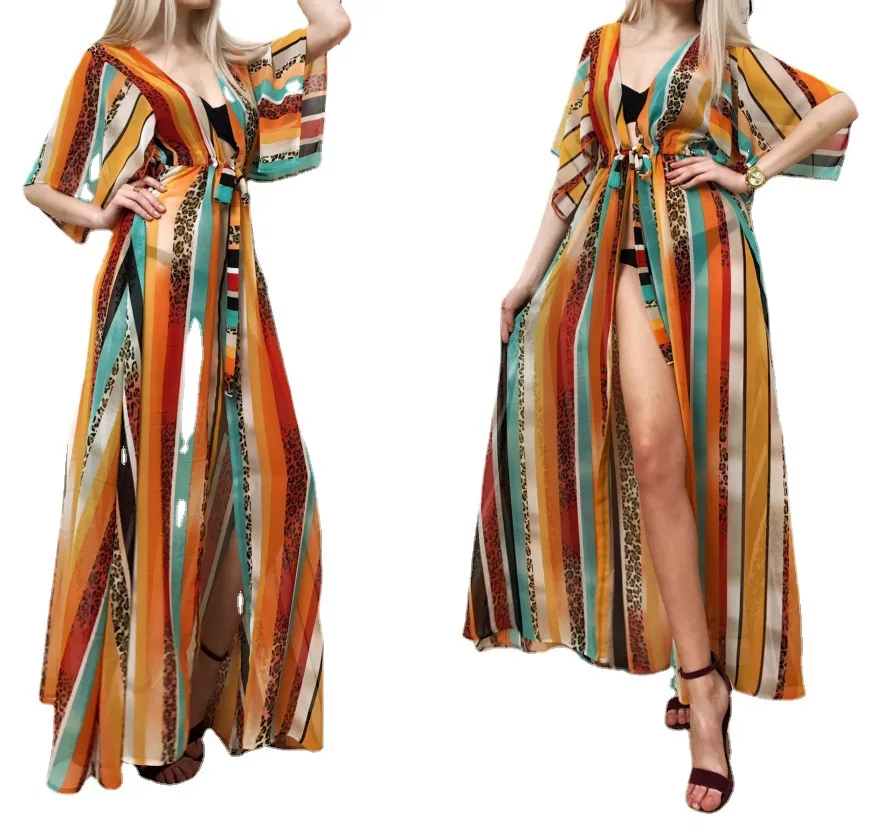

Women's Beach Long Skirt Printed Big Swing Dress Simia Style