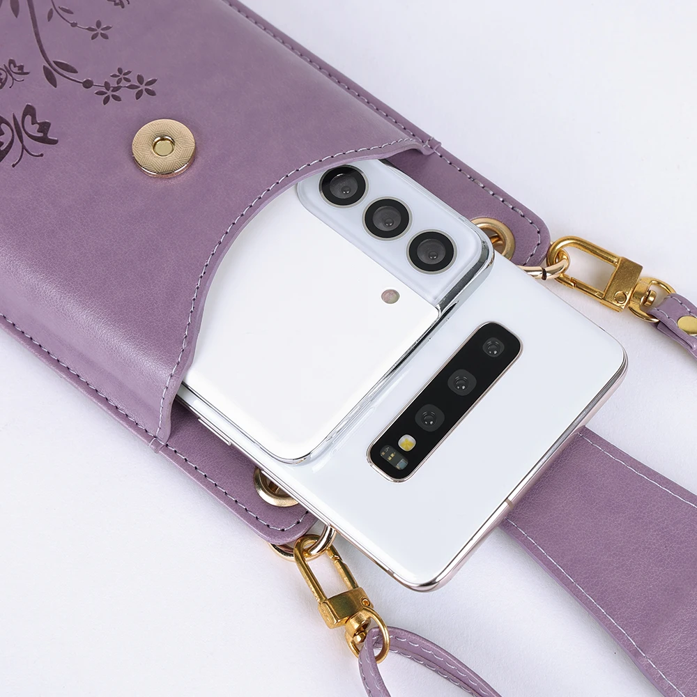 

Crossbody Mobile Phone Bag Smartphone Wallet Small Purse Coin Credit Card Holder with Adjustable Strap