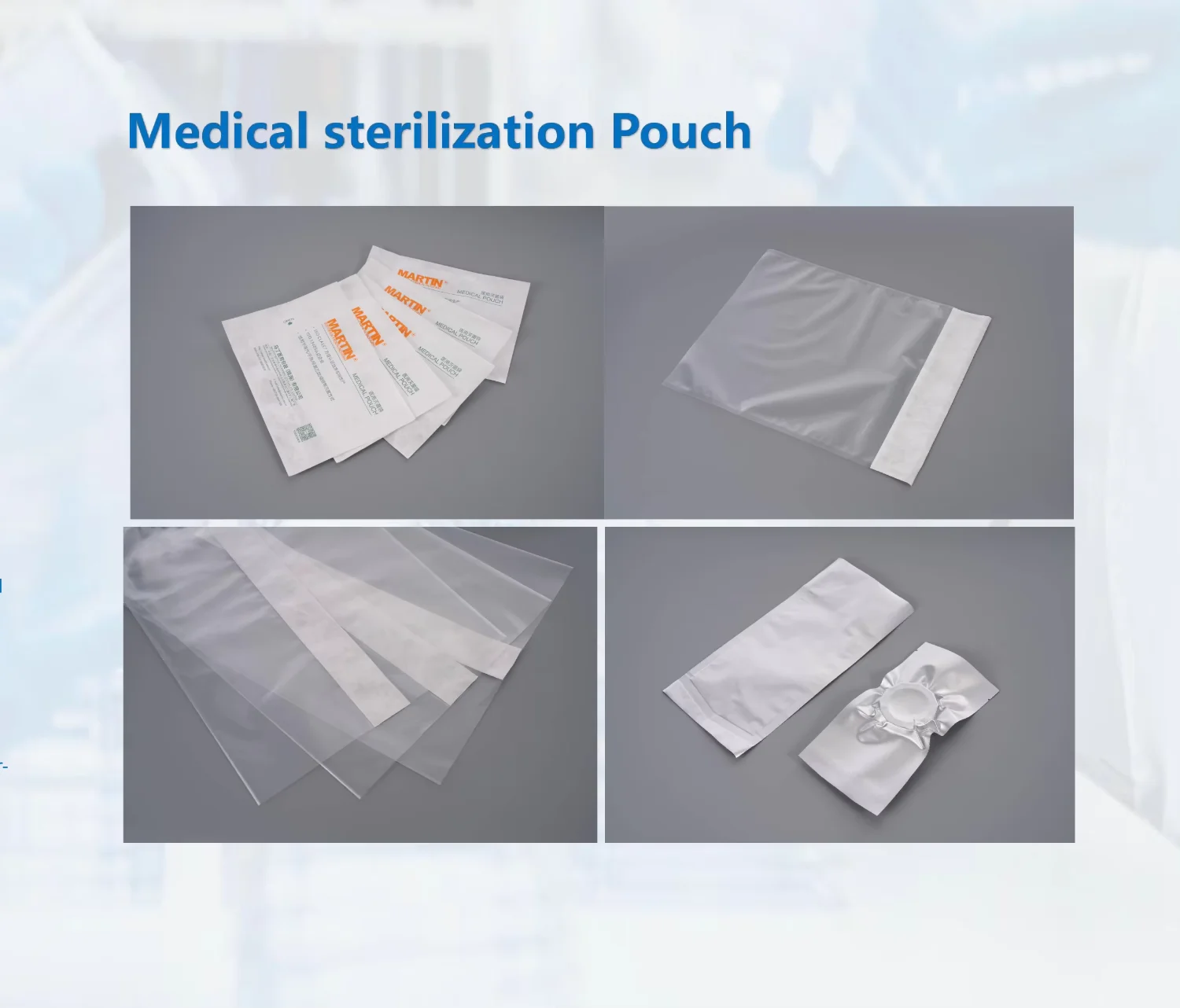 Sterilization Pouch Roll, Medical Paper Film Roll for EO & Steam Sterilization