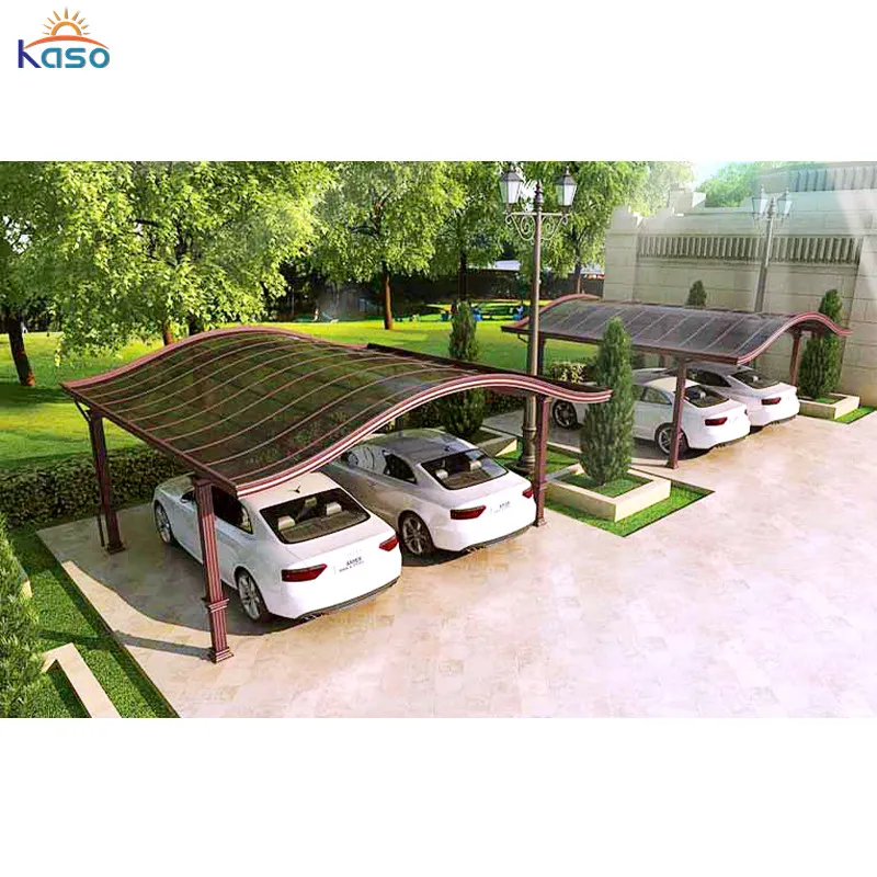 

Poland Polycarbonate Aluminium Carport With Skylight Roof