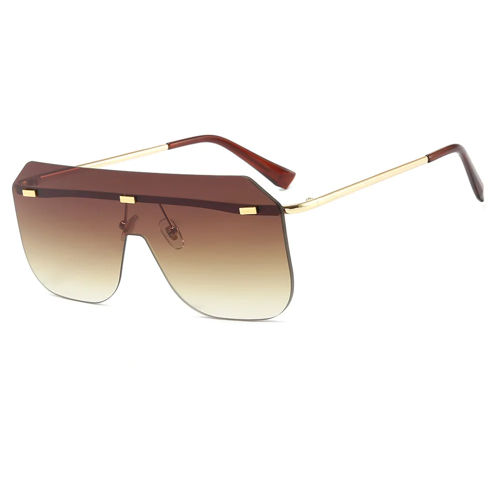 

New Arrival Latest Fashion Custom Multicolor Oversized Squared Metal Frame Men Women Luxury Brand Style Vintage Sunglasses