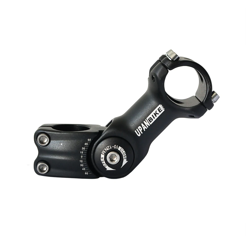 

UPANBIKE Aluminum Alloy Bicycle Adjustable Stem 80 Degree Riser or Lower 1-1/8" Steerer 25.4mm 31.8mm, Black