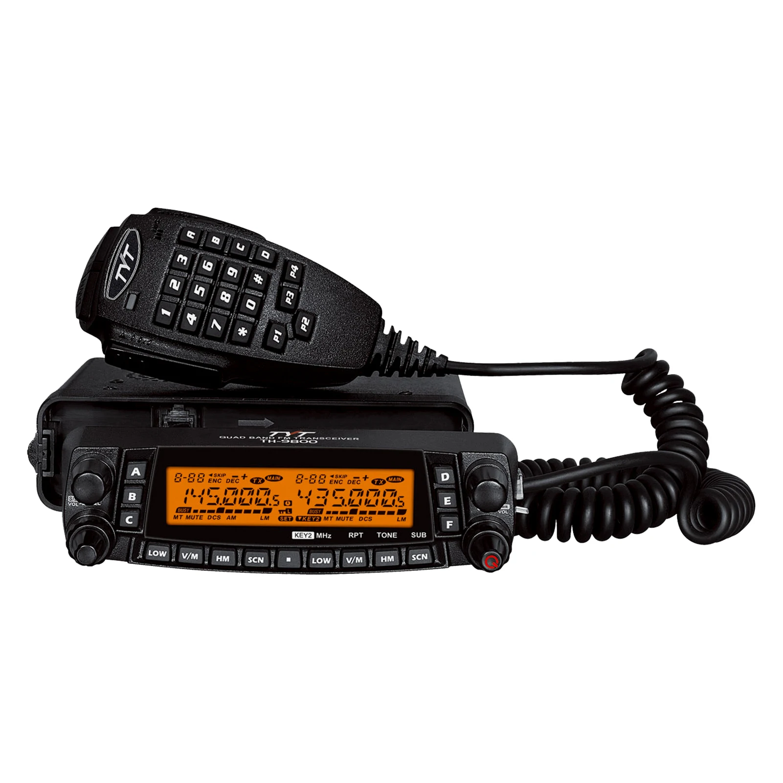 

Mobile Radio 50W Walkie Talkie Car Mobile Radio TYT TH-9800 Quad Band Mobile Radio 29/50/144/430MHz Dual Display Scrambler