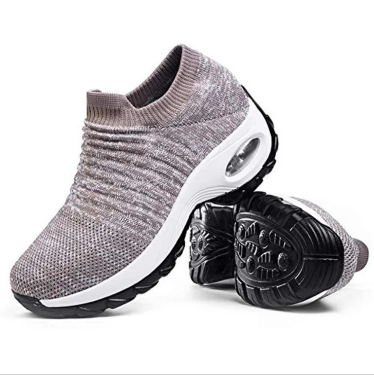 

Mesh Slip On Air Cushion Lady Girls Modern Jazz Dance Easy Shoes Platform Loafers Women's Walking Shoes Sock Sneakers