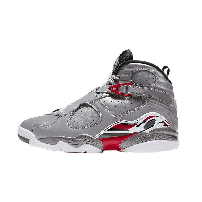 

AJ8 Valentine's Day Red Basketball Shoes Mens Athletics Sneakers
