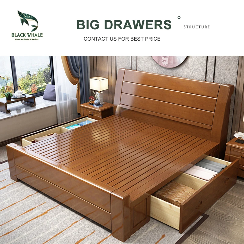 
Bedroom Furniture Set Single Smart Modern Lit Bett Queen King Size Double Wood Beds 