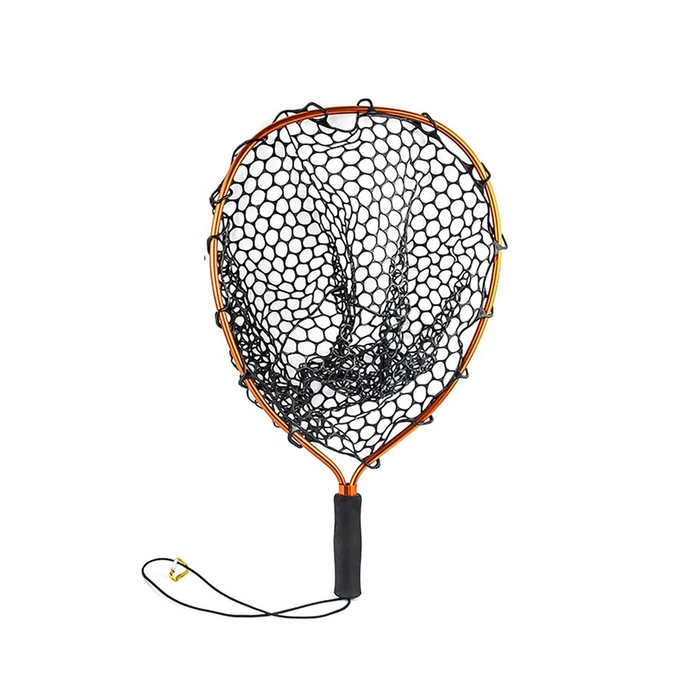 

TY Outdoor Aluminum Alloy Dip Net Anti-Hanging Rubber Sea Hand Net Fishing supplies nets Hand, Picture