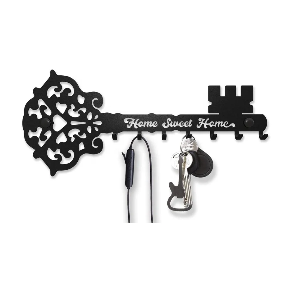 

Hot Metal Wall Mount Sweet Home Decorative Key Holder Hanger Key Hook Towel Purse Holder Key Rack, Accept customized