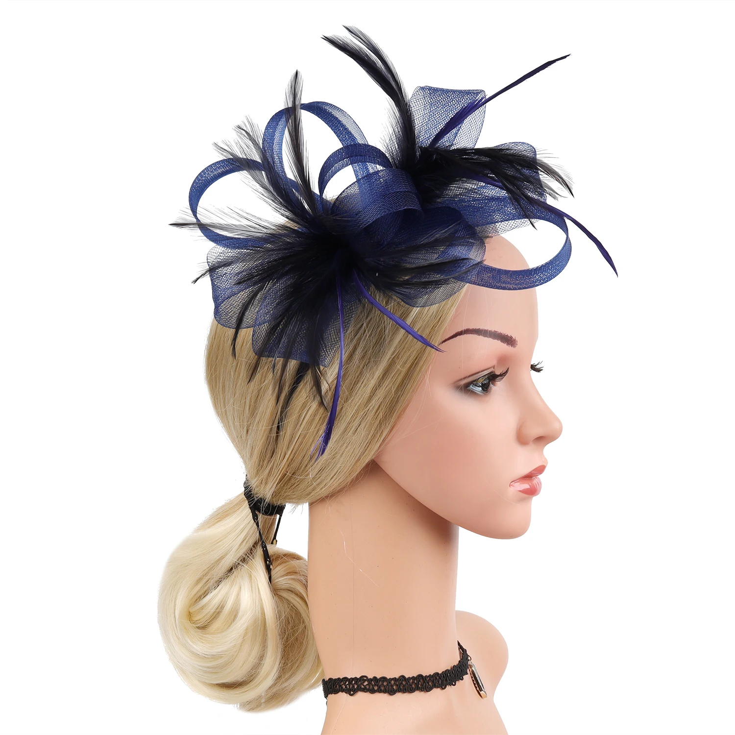 

Hot Sale Wholesale Headdress Hair Accessories Customized Wedding Flower Feather Fascinator Bride Headband Headpieces Female