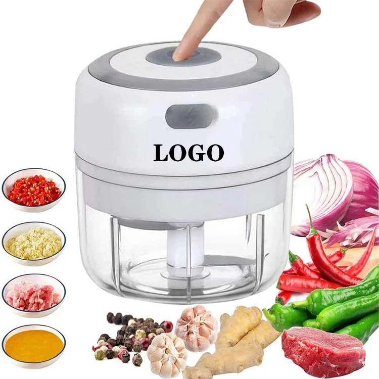 

Home Kitchen Rechargeable Wireless 250ml Food Meat Vegetable Processor Masher USB Mini Electric Garlic Mincer Chopper, White,green,yellow