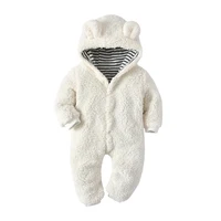 

2019 New Autumn Winter Baby Boy Girl Clothing Pajama Newborn Hooded Romper Infant Cotton Jumpsuit