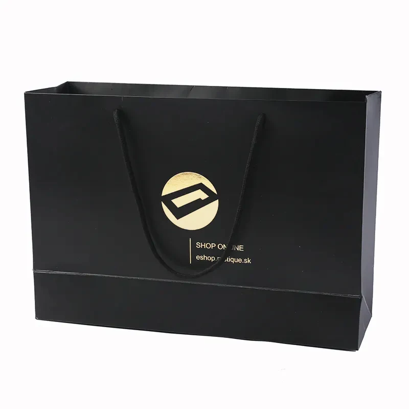 

Luxury Custom Printed Laminated Shopping Gift Packaging Paper Bag With logo