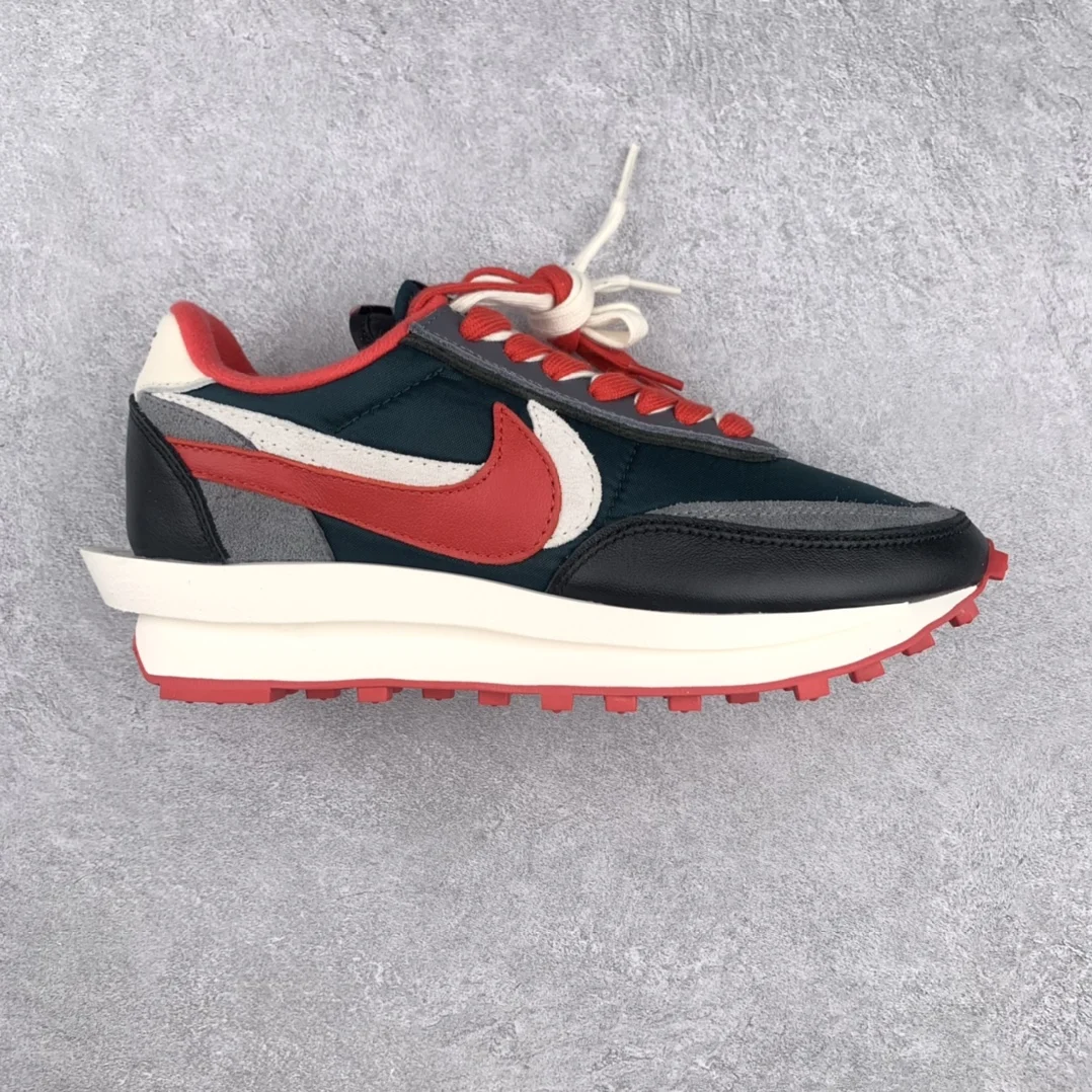 

2021 New Color Midnight Spruce University Red Sacai Nike LD Waffle Walking Style Shoes