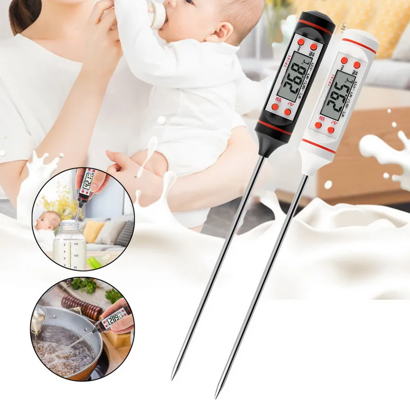 

Long stem Digital food thermometer meat thermometer instant read food thermometer for Kitchen Cooking BBQ