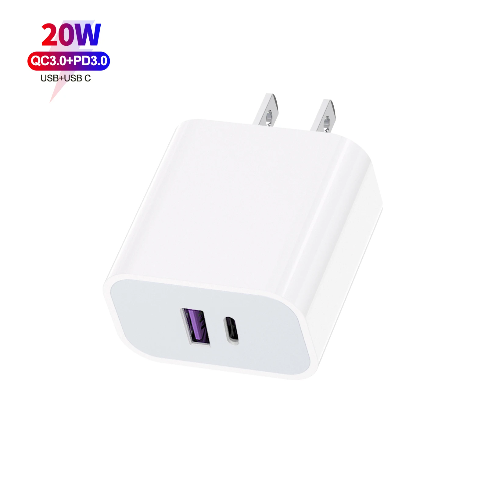 

Fast Usb Wall Charger Qc 3.0 Pd 20w Usb-c Power Adapters
