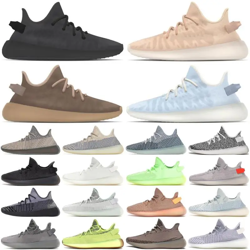 

2021 Custom Original yeezy 350 v2 reflective Shoes Black Men Women Knitting Sports Shoes Running_Sneakers Yeezys, 34 colors