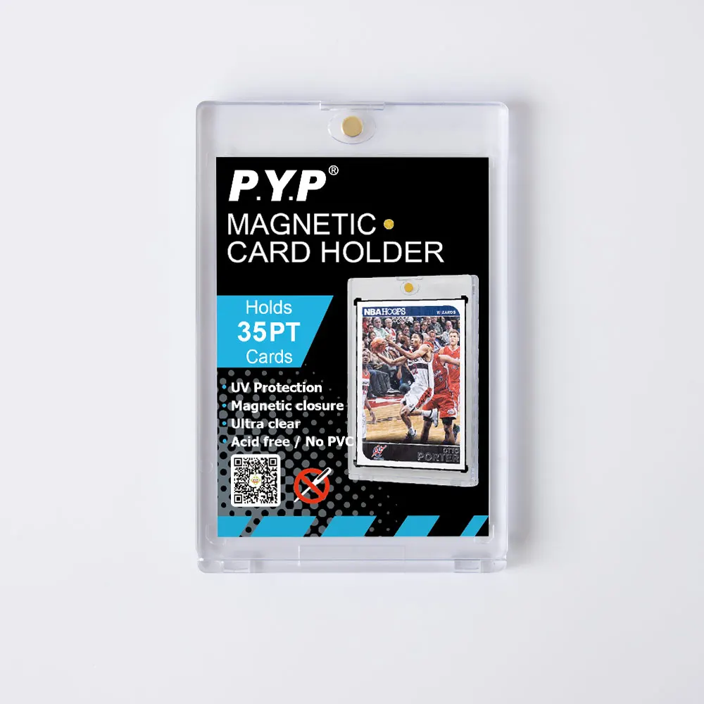 

35pt magnetic premium stand holder Football cards baseball cards basketball cards holder, Super clear