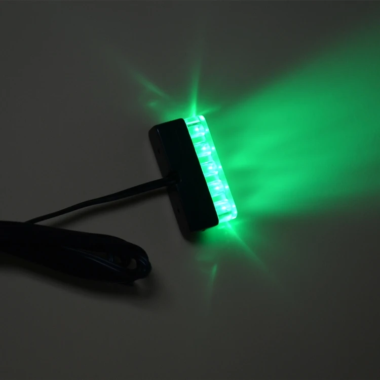 green license plate light