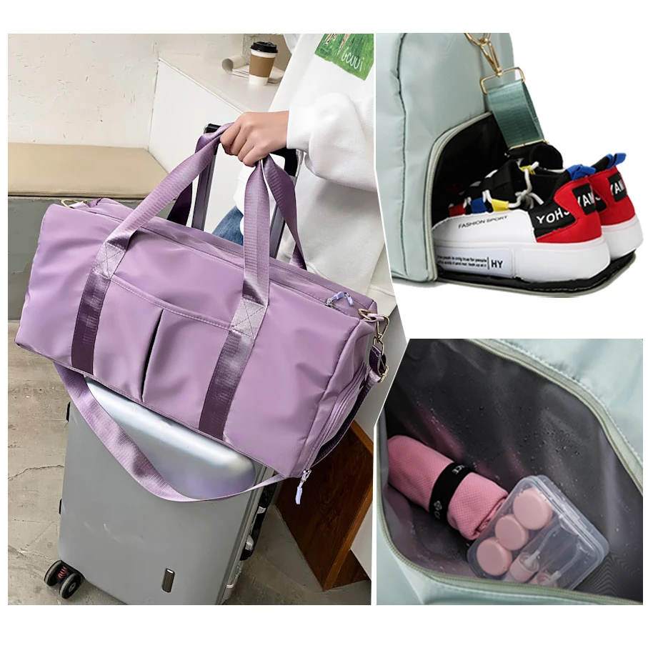 

Large capacity foldable men and women waterproof dry and wet separation yoga gym bag duffel bags, 8 colors,check below details
