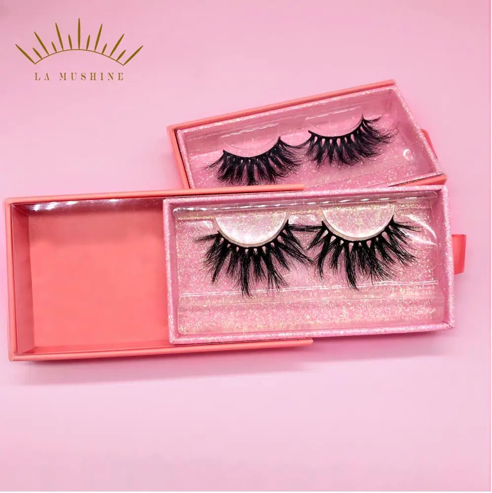 

Wholesale fluffy individual 3d 25 mm mink eyelashes with custom packaging, Natural black