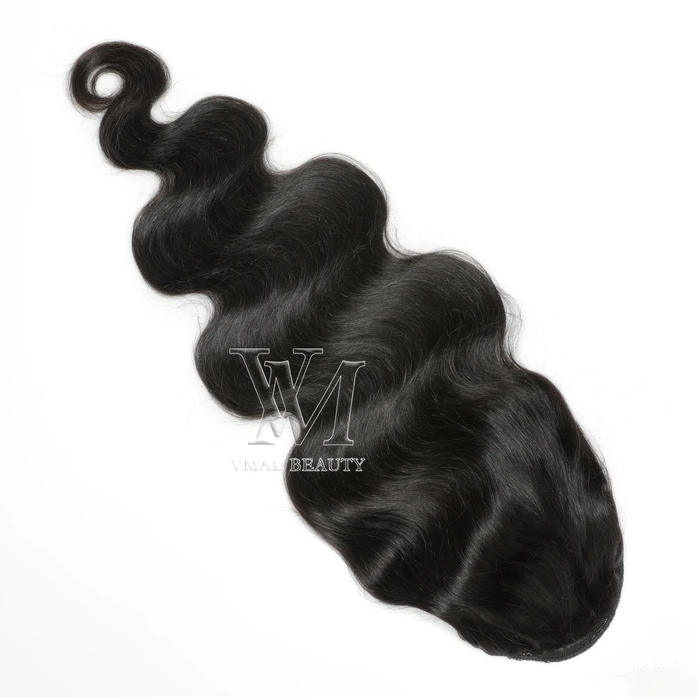 

VMAE 100g 120g Natural Black Virgin Cuticle Aligned Indian Human Hair Silk Straight Body Wave Drawstring Ponytail Extensions
