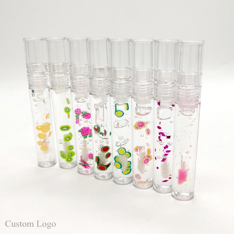

Wholesale beauty cosmetics lipgloss lip gloss base customized clear moisturizer fruit sugar lip gloss, Clear color