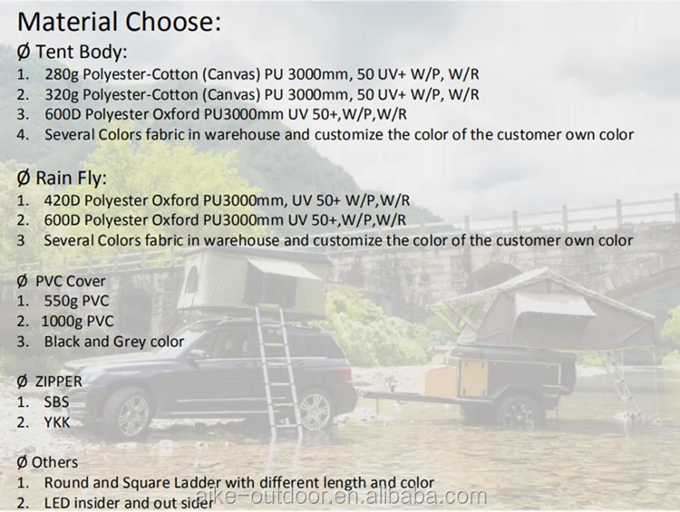 Great Price waterproof tent truck accessories travel trailer camper hard shell roof top tent