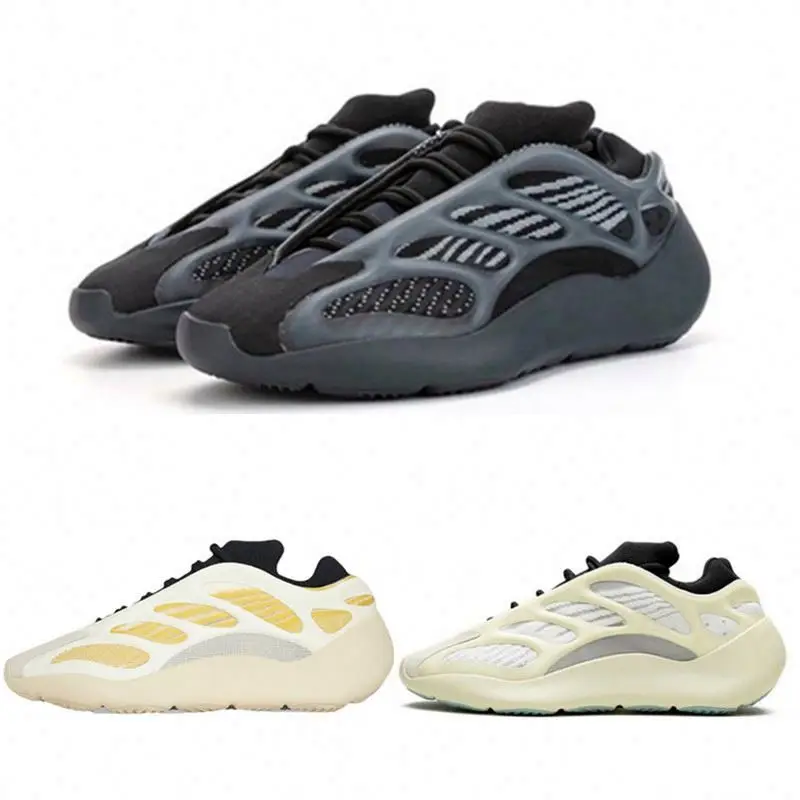 

online sneaker shopping Original High Quality Yeezy Shoes Men Fashion Yeezy 700 V3 sneakers for men, Black creamy-white azael