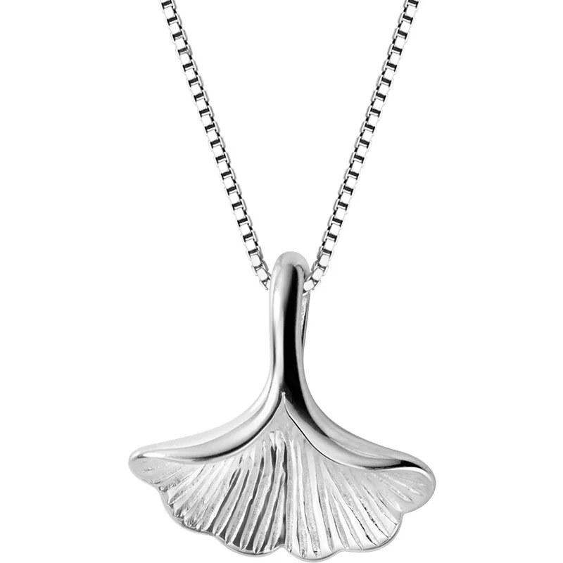 

N1054 Wholesale Jewellery Sterling Silver 925 Leaves Leaves Ginkgo Short Necklace Clavicle Silver Necklace